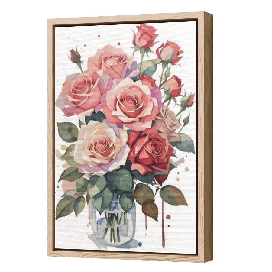 Thumbnail for Canvas - Wood Grain Floating Frame