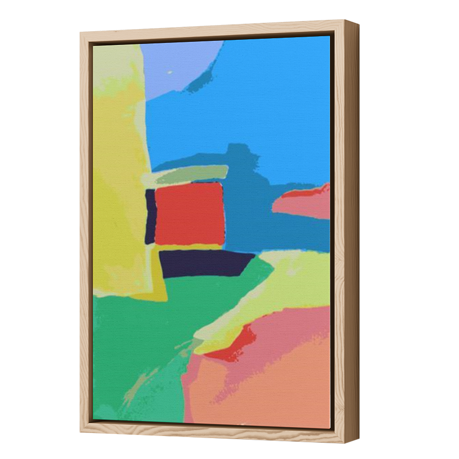 Thumbnail for Canvas - Wood Grain Floating Frame