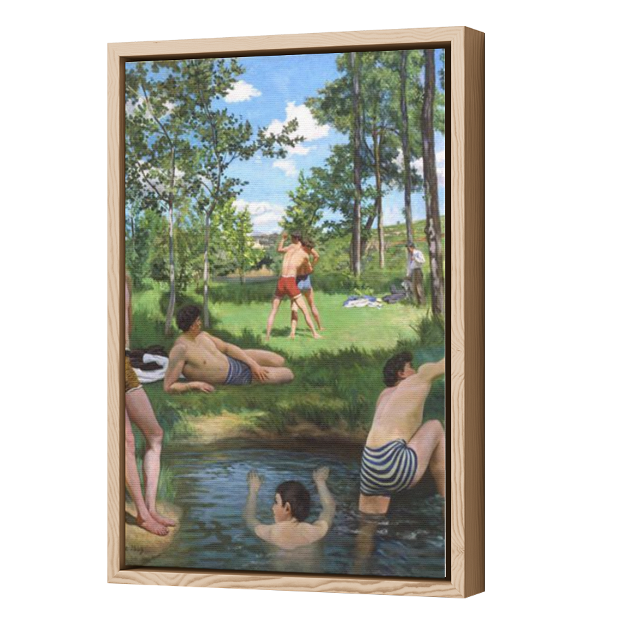 Thumbnail for Canvas - Wood Grain Floating Frame