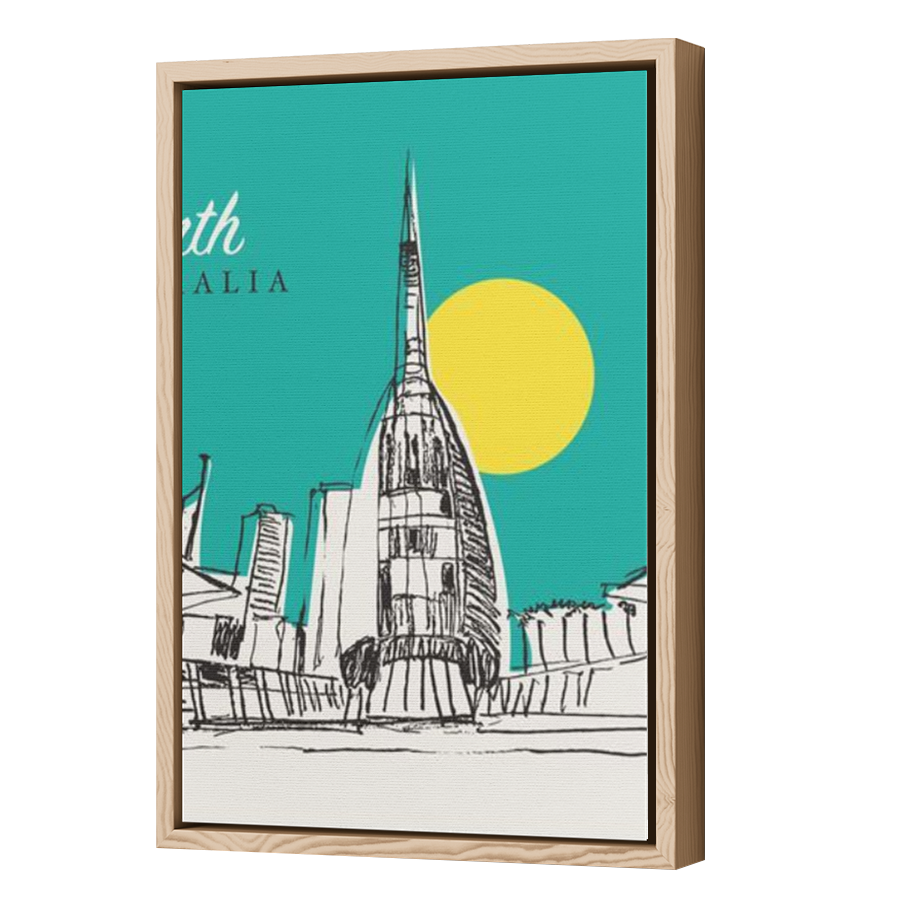 Thumbnail for Canvas - Wood Grain Floating Frame