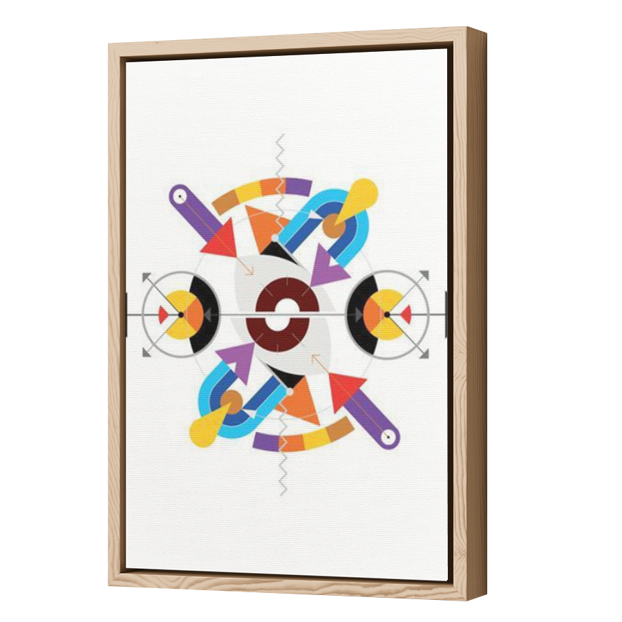 Thumbnail for Canvas - Wood Grain Floating Frame