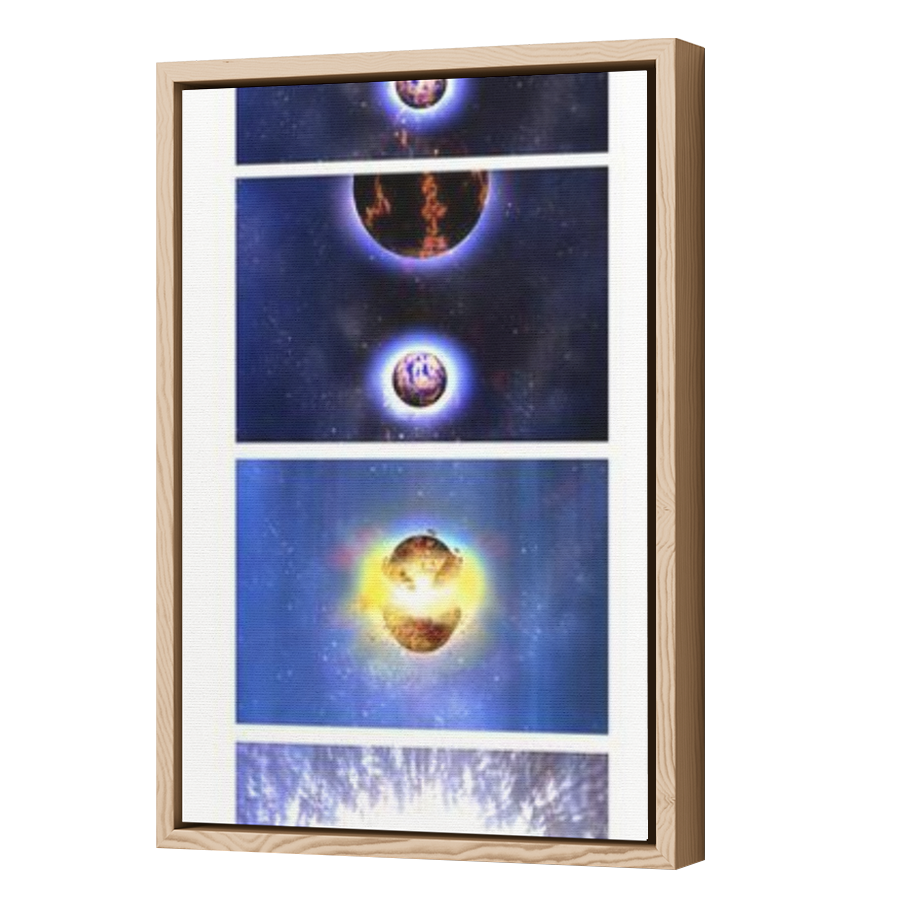 Thumbnail for Canvas - Wood Grain Floating Frame