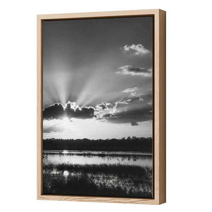 Thumbnail for Canvas - Wood Grain Floating Frame