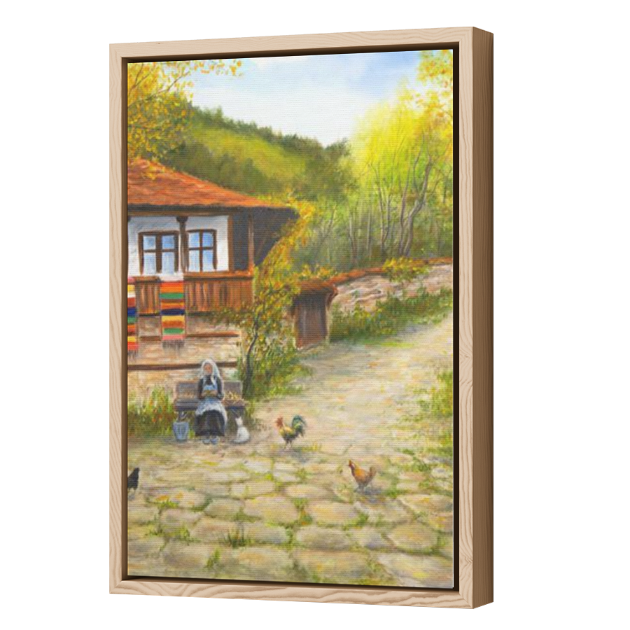 Thumbnail for Canvas - Wood Grain Floating Frame