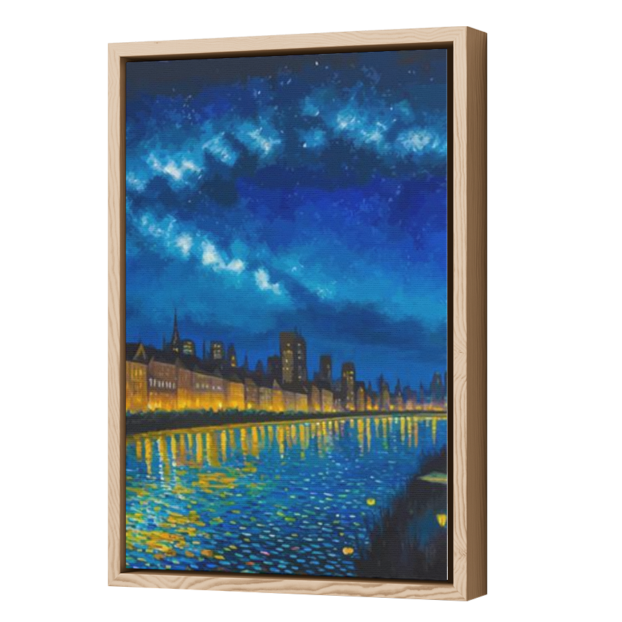 Thumbnail for Canvas - Wood Grain Floating Frame
