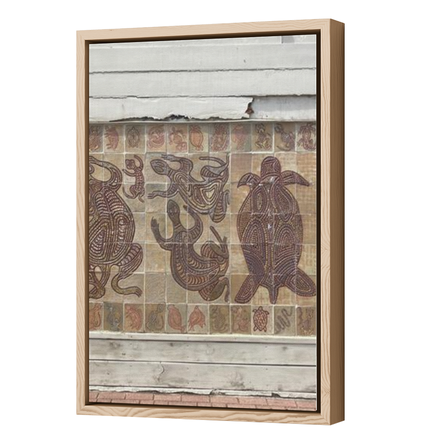 Thumbnail for Canvas - Wood Grain Floating Frame