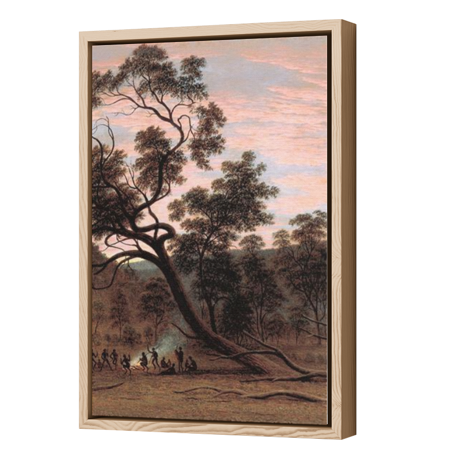 Thumbnail for Canvas - Wood Grain Floating Frame