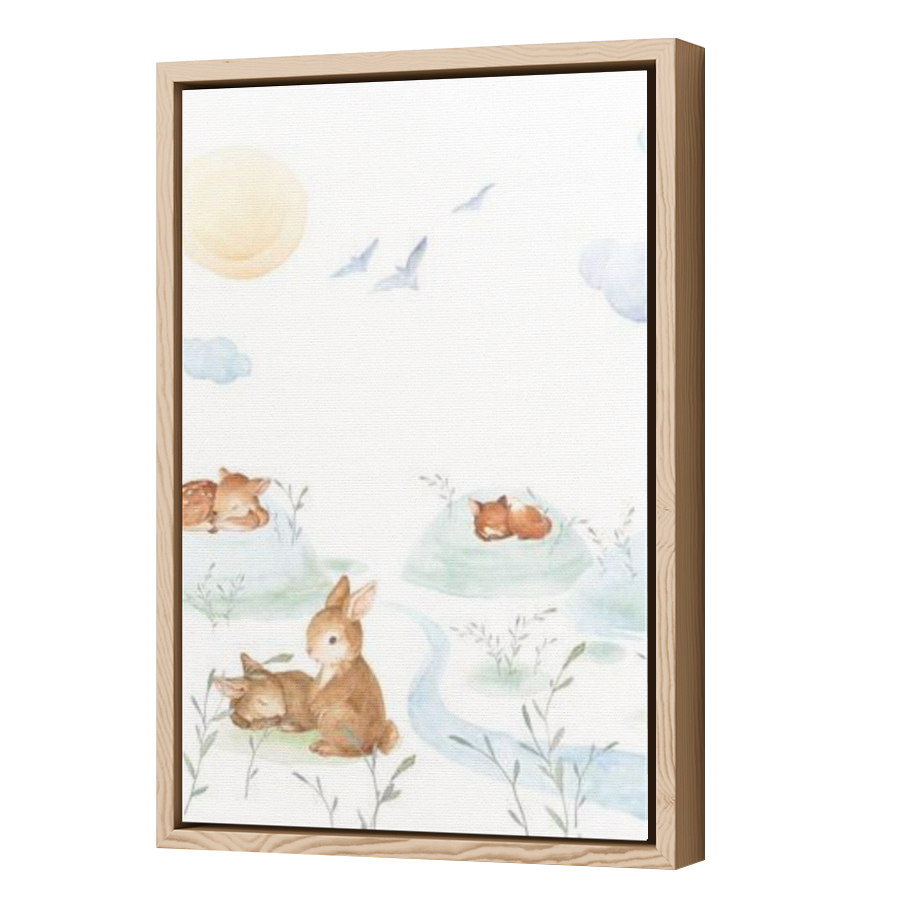Thumbnail for Canvas - Wood Grain Floating Frame
