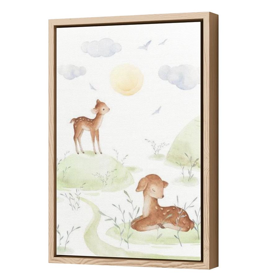 Thumbnail for Canvas - Wood Grain Floating Frame
