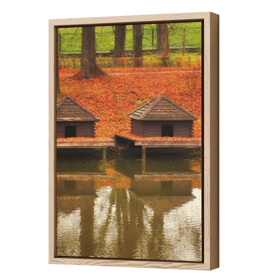 Thumbnail for Canvas - Wood Grain Floating Frame