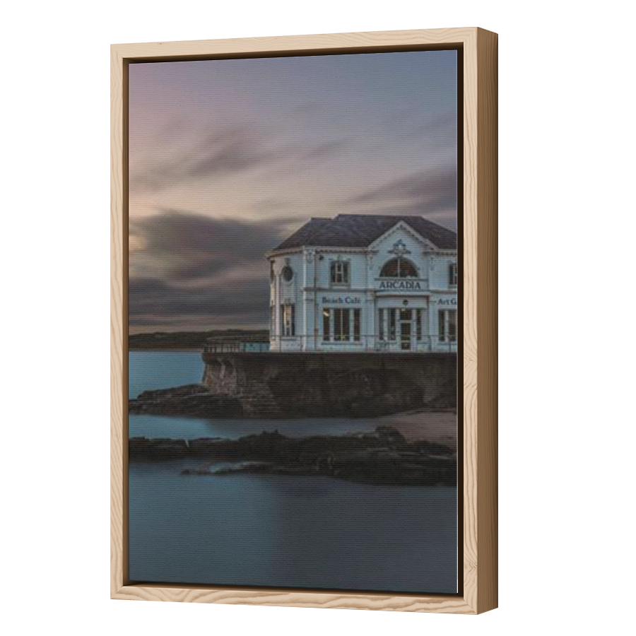 Thumbnail for Canvas - Wood Grain Floating Frame