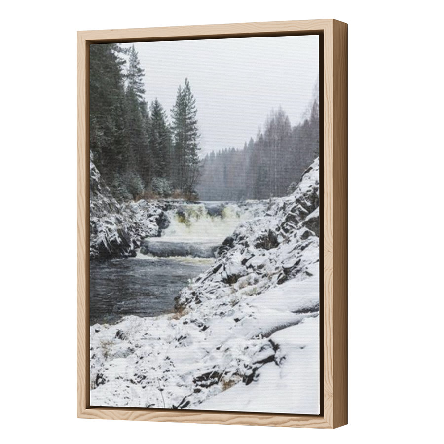 Thumbnail for Canvas - Wood Grain Floating Frame