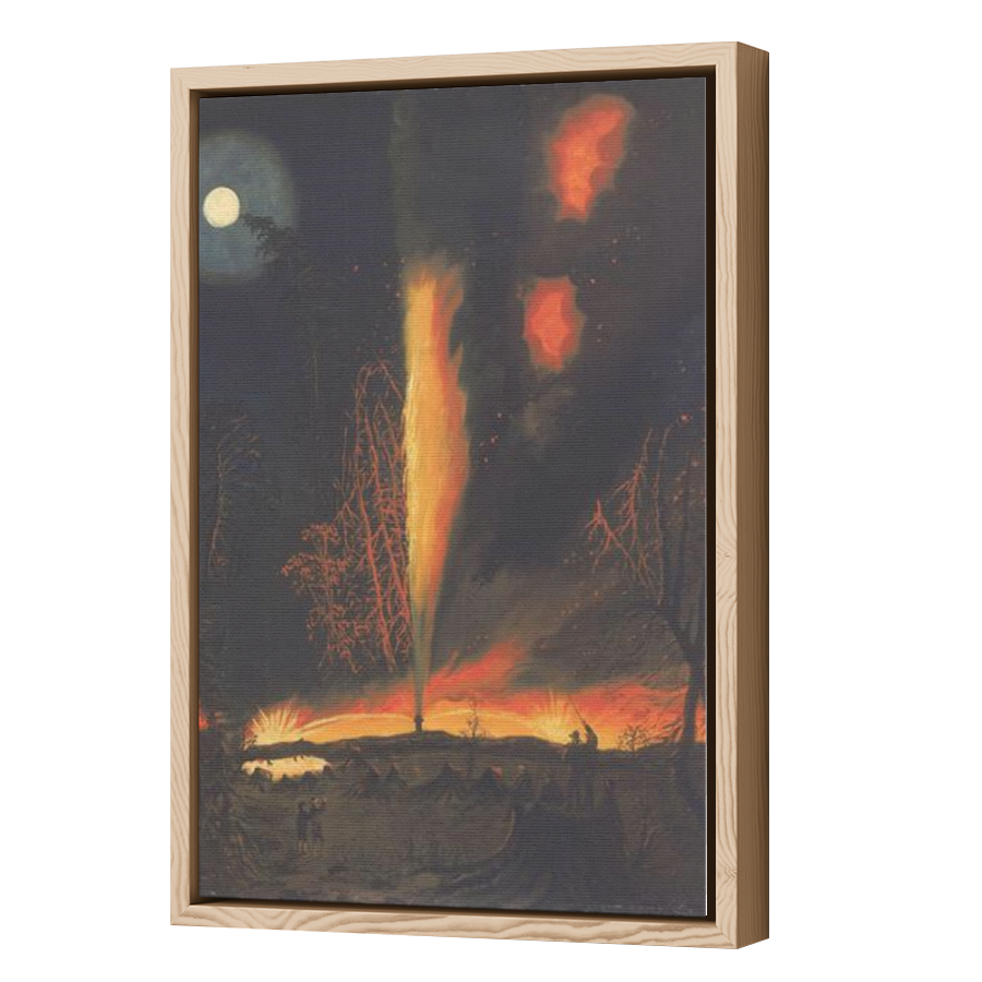 Thumbnail for Canvas - Wood Grain Floating Frame