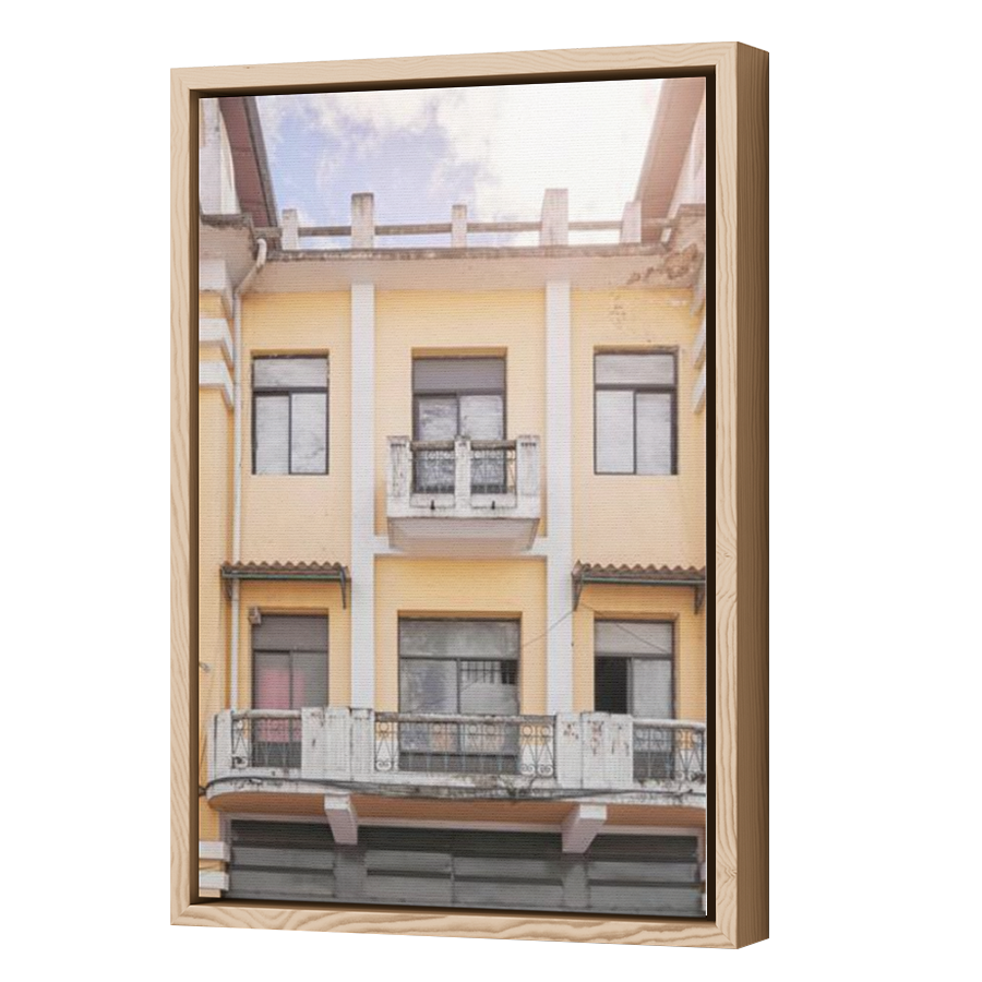 Thumbnail for Canvas - Wood Grain Floating Frame