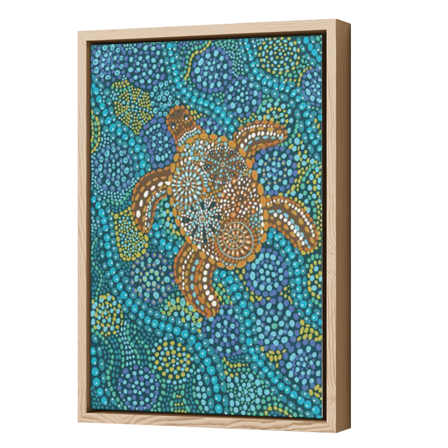 Thumbnail for Canvas - Wood Grain Floating Frame