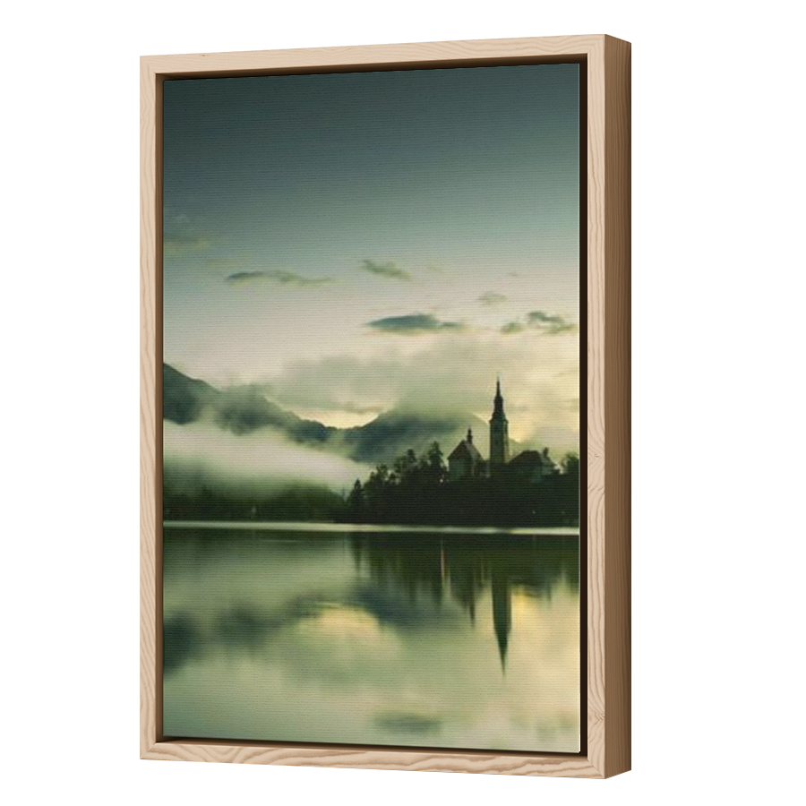 Thumbnail for Canvas - Wood Grain Floating Frame
