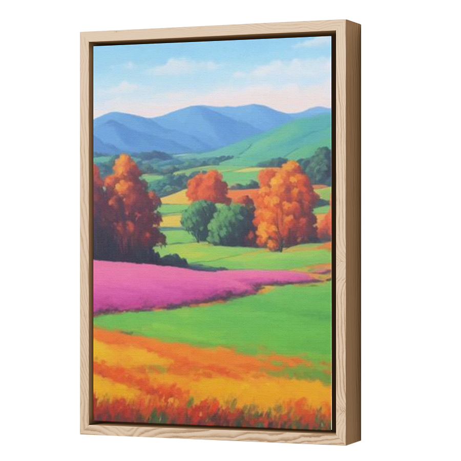 Thumbnail for Canvas - Wood Grain Floating Frame