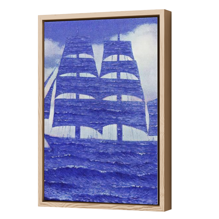 Thumbnail for Canvas - Wood Grain Floating Frame