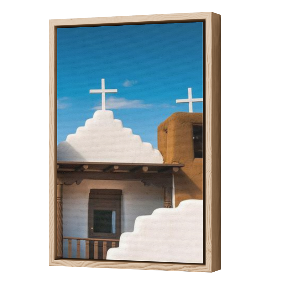 Thumbnail for Canvas - Wood Grain Floating Frame