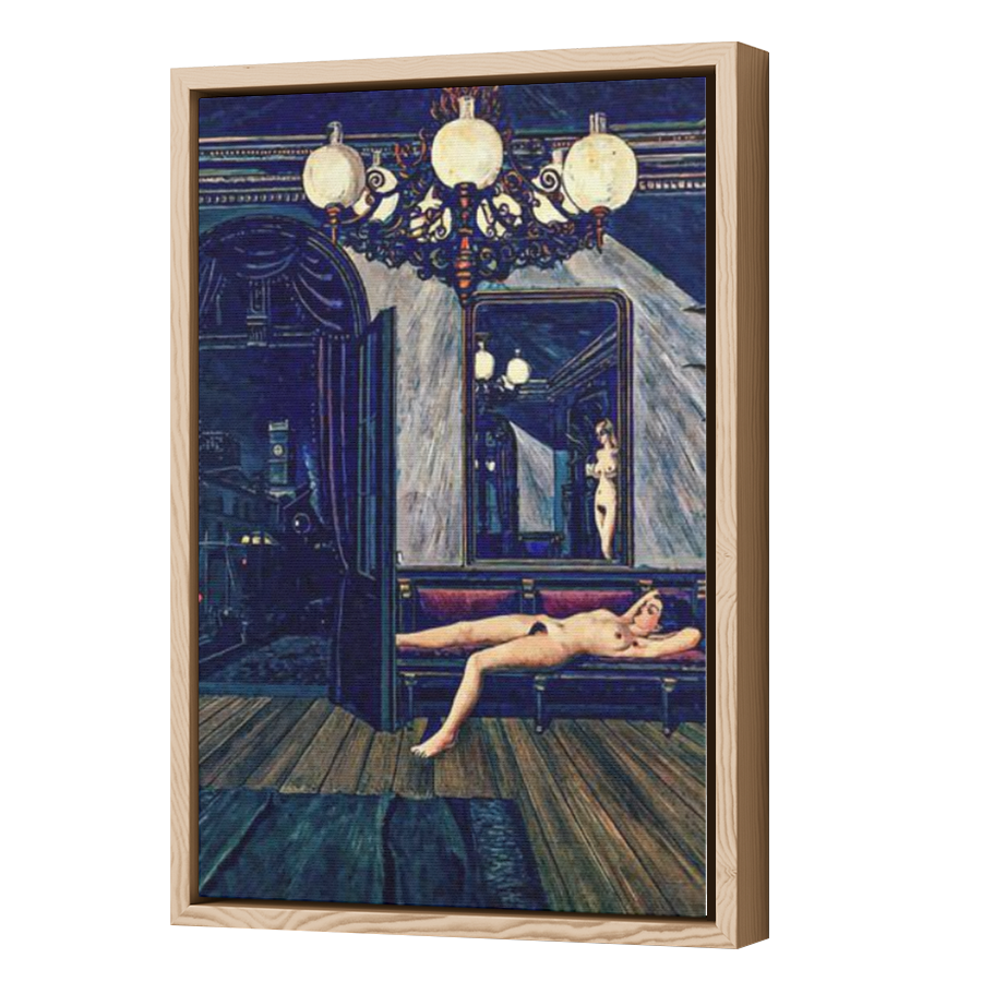 Thumbnail for Canvas - Wood Grain Floating Frame