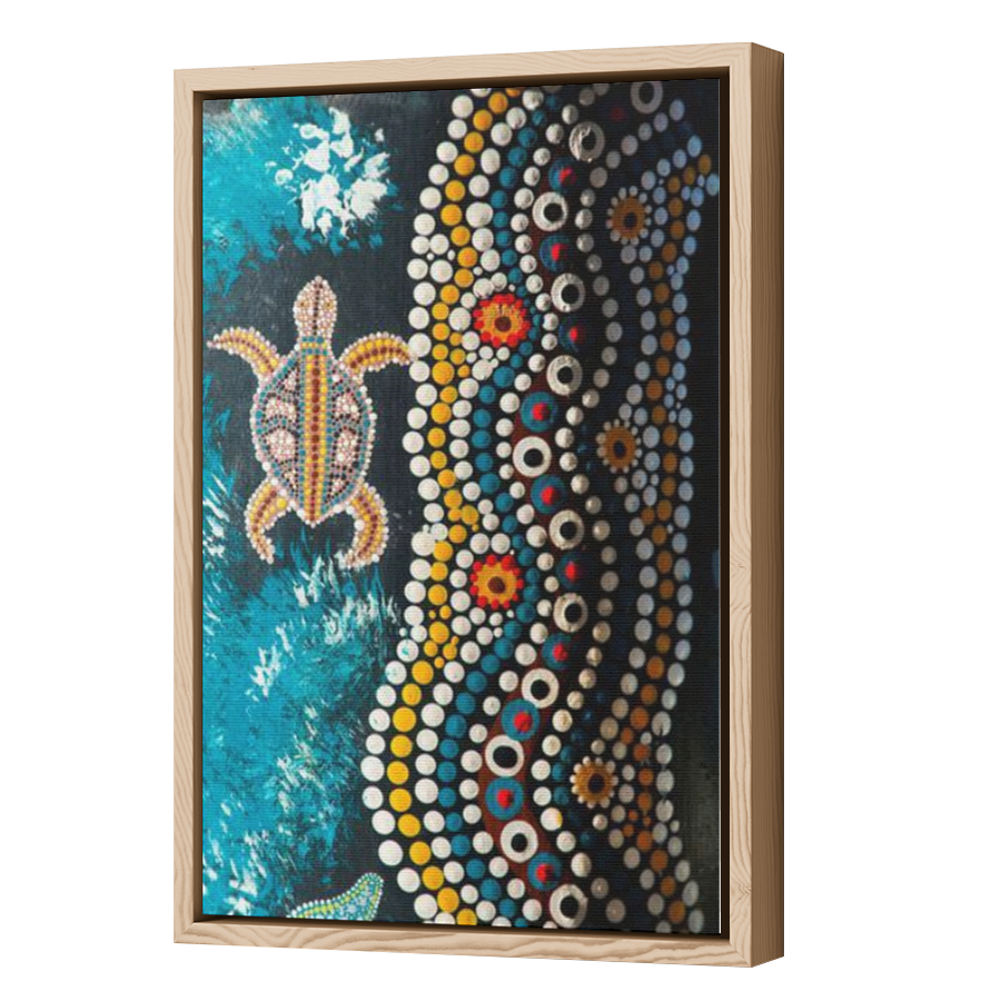 Thumbnail for Canvas - Wood Grain Floating Frame
