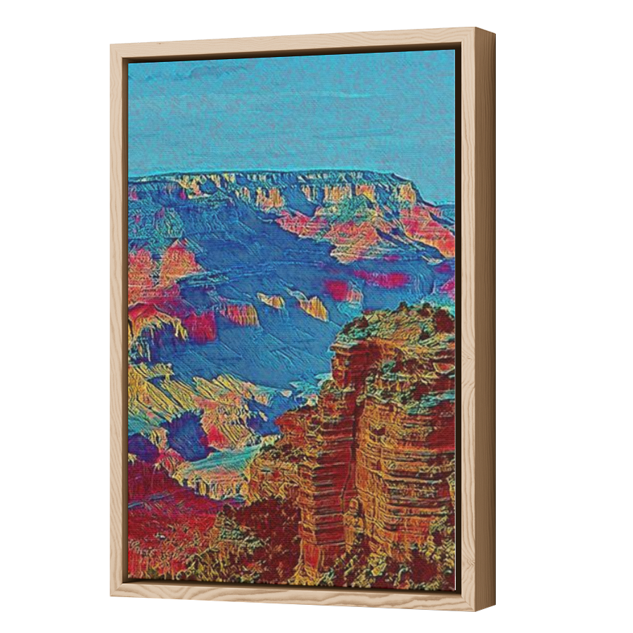 Thumbnail for Canvas - Wood Grain Floating Frame