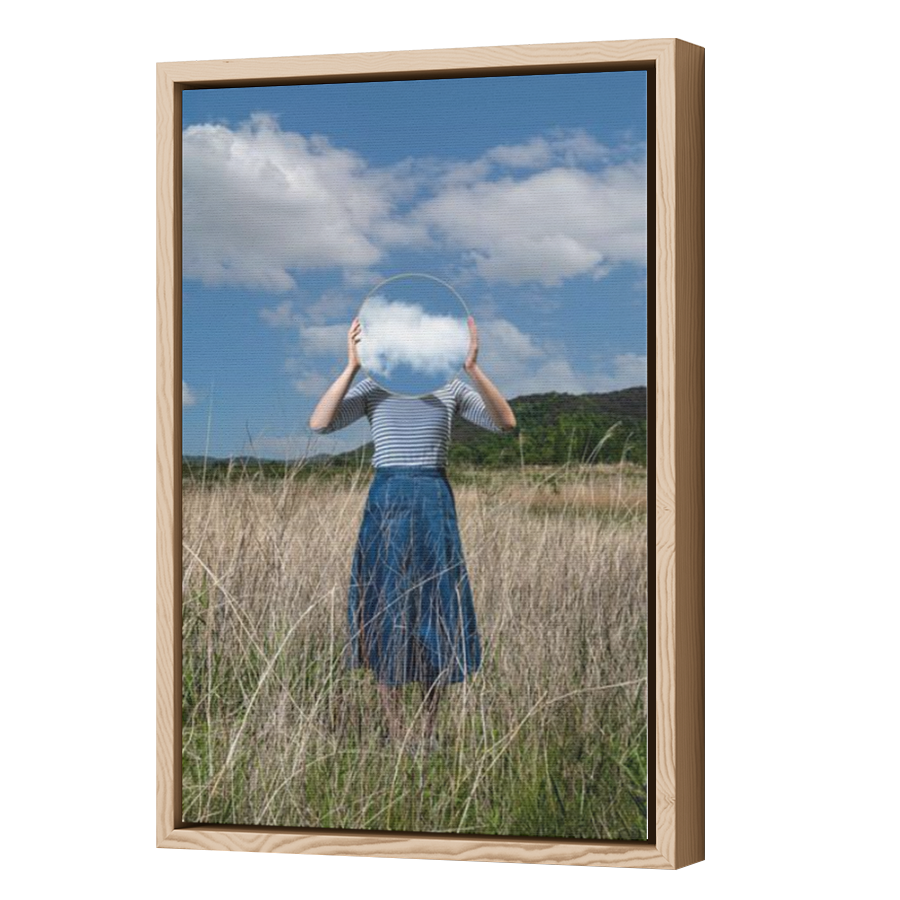 Thumbnail for Canvas - Wood Grain Floating Frame