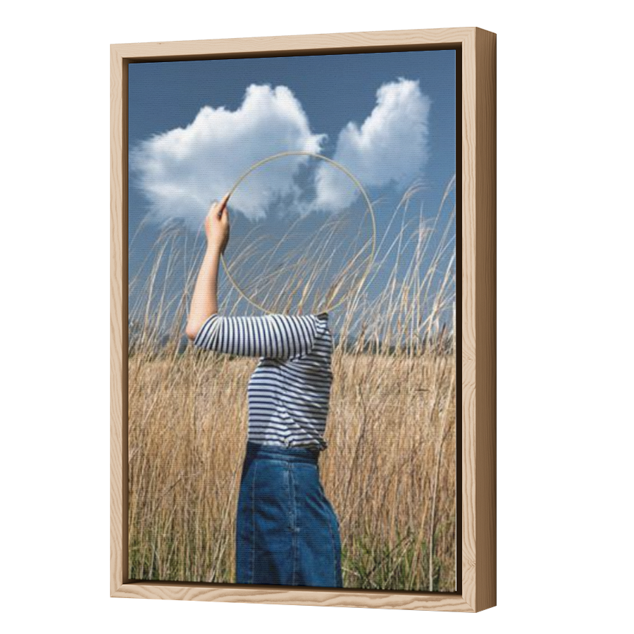 Thumbnail for Canvas - Wood Grain Floating Frame