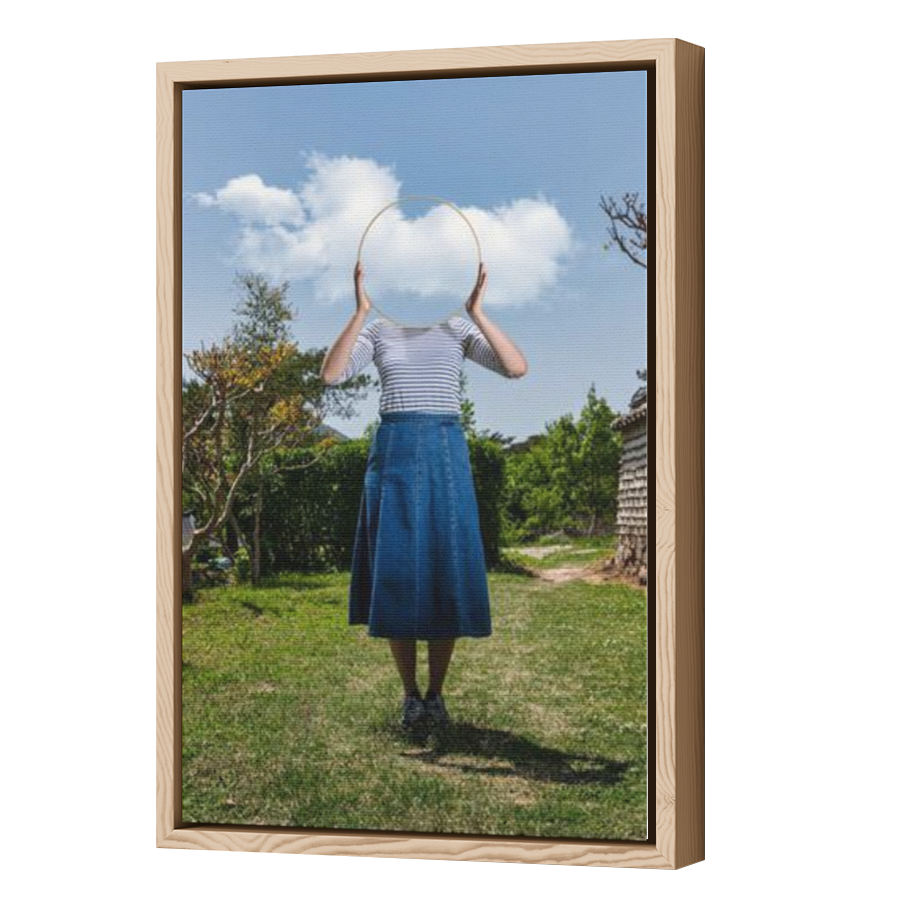 Thumbnail for Canvas - Wood Grain Floating Frame