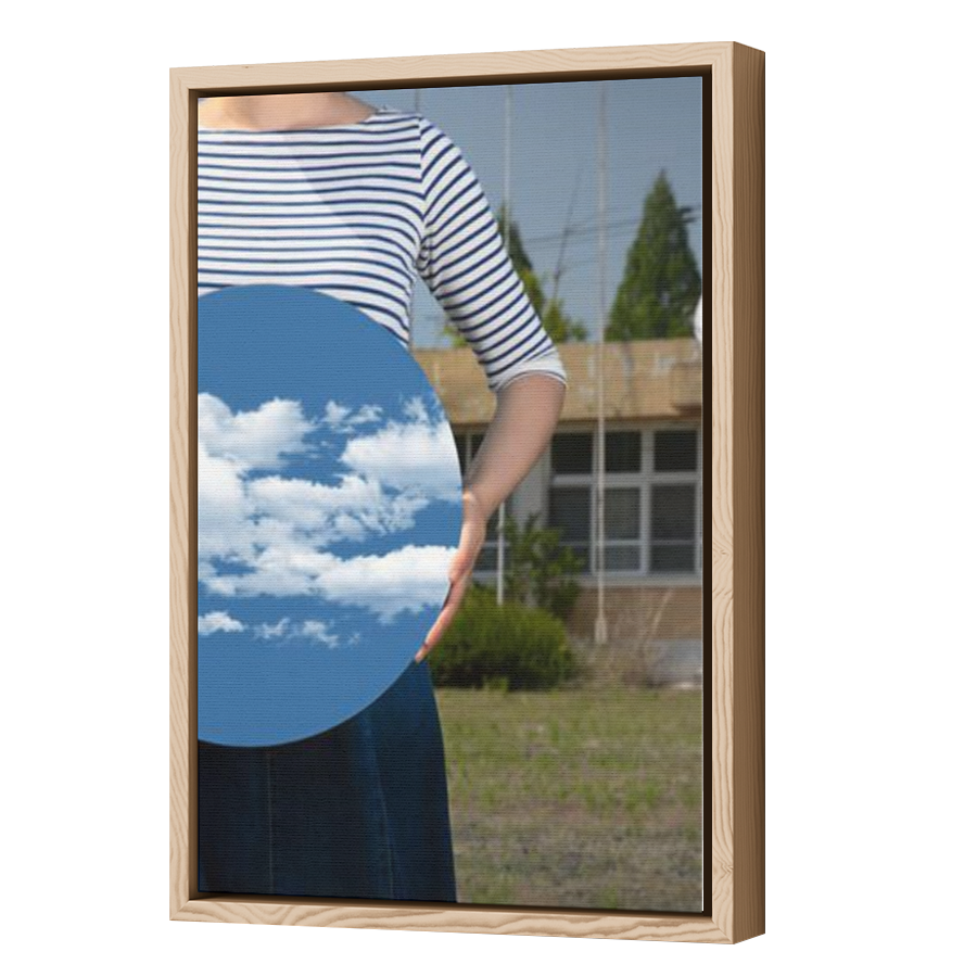 Thumbnail for Canvas - Wood Grain Floating Frame