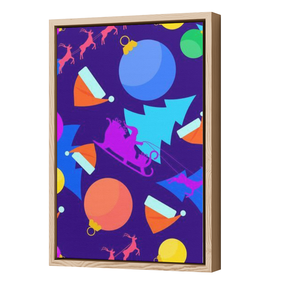 Thumbnail for Canvas - Wood Grain Floating Frame