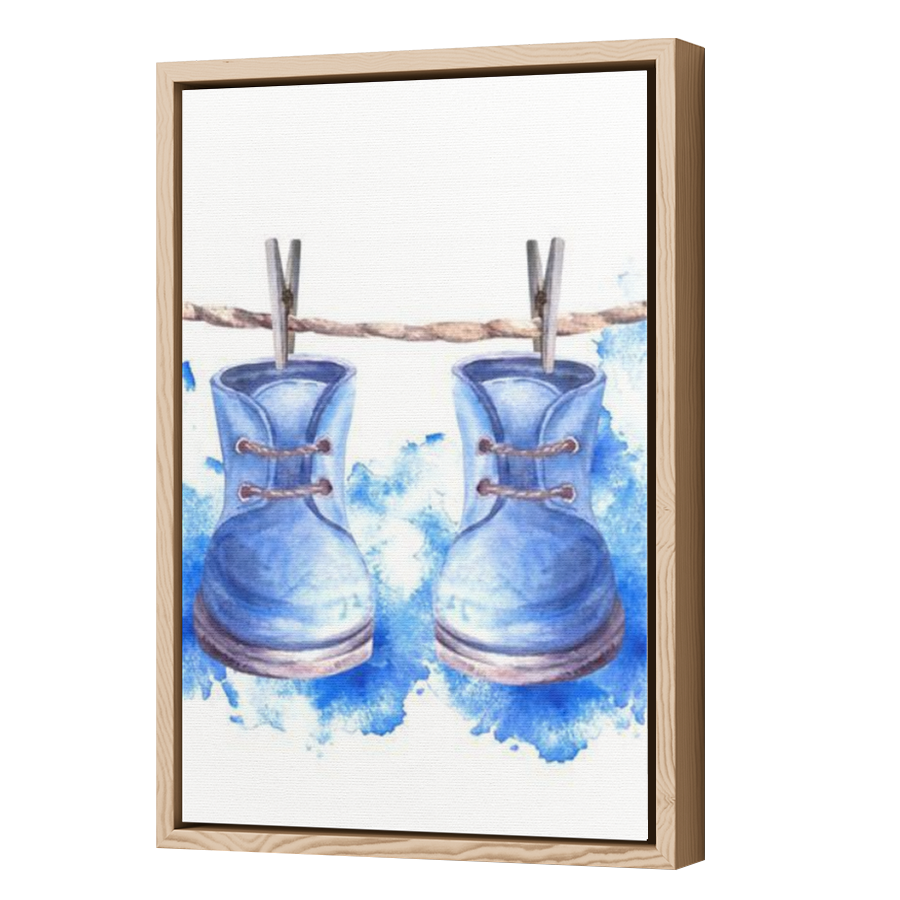 Thumbnail for Canvas - Wood Grain Floating Frame