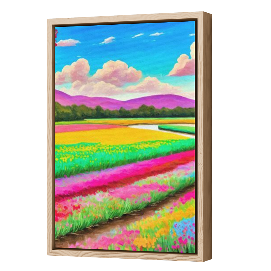 Thumbnail for Canvas - Wood Grain Floating Frame