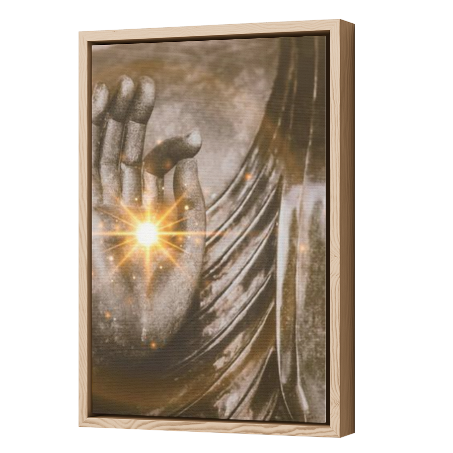 Thumbnail for Canvas - Wood Grain Floating Frame