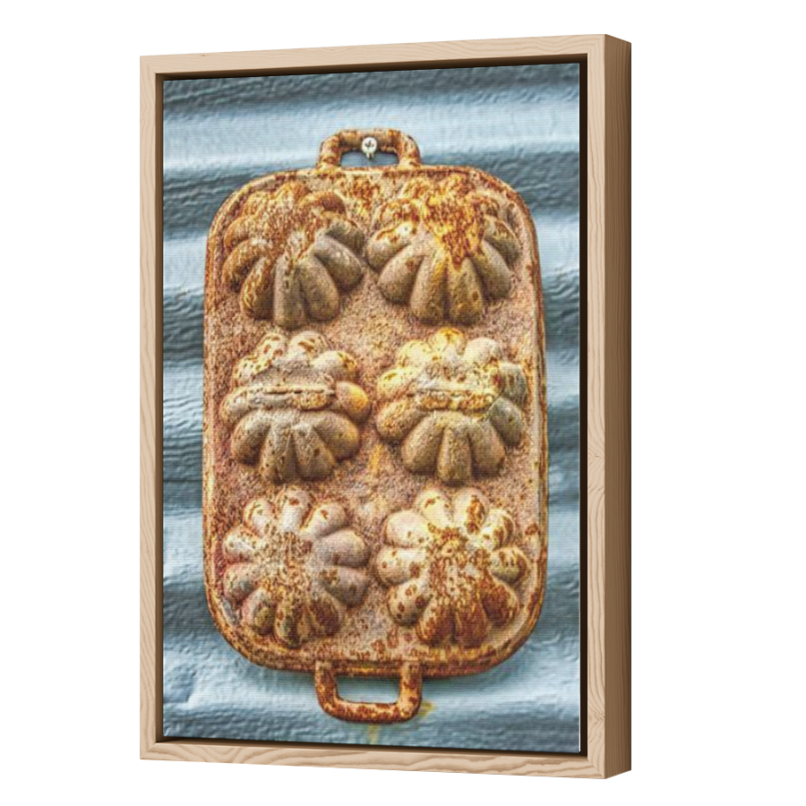 Thumbnail for Canvas - Wood Grain Floating Frame