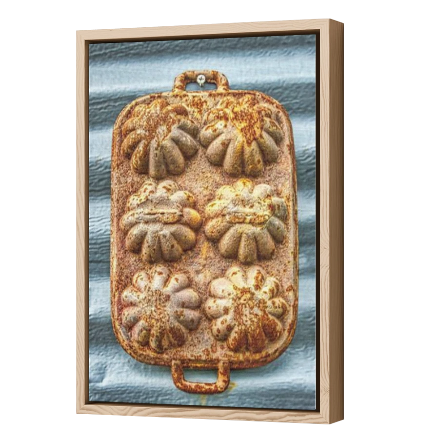 Thumbnail for Canvas - Wood Grain Floating Frame