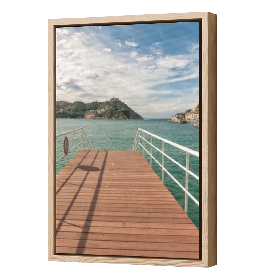 Thumbnail for Canvas - Wood Grain Floating Frame