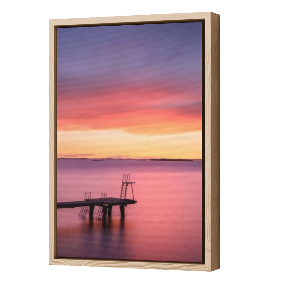 Thumbnail for Canvas - Wood Grain Floating Frame