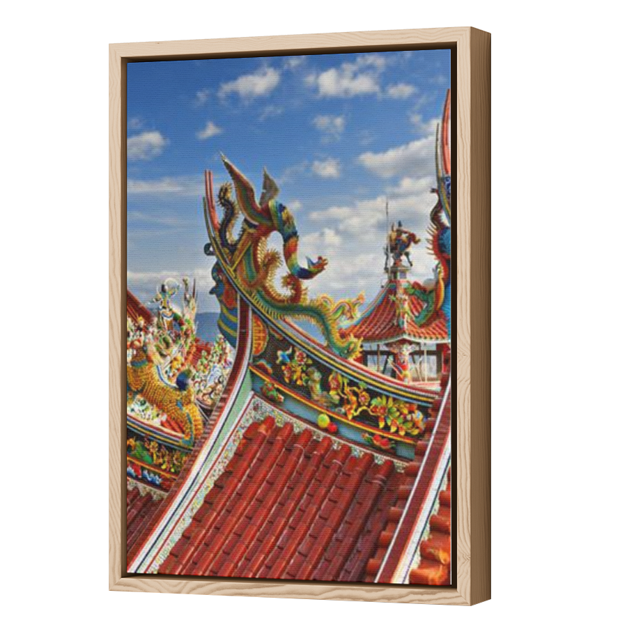 Thumbnail for Canvas - Wood Grain Floating Frame