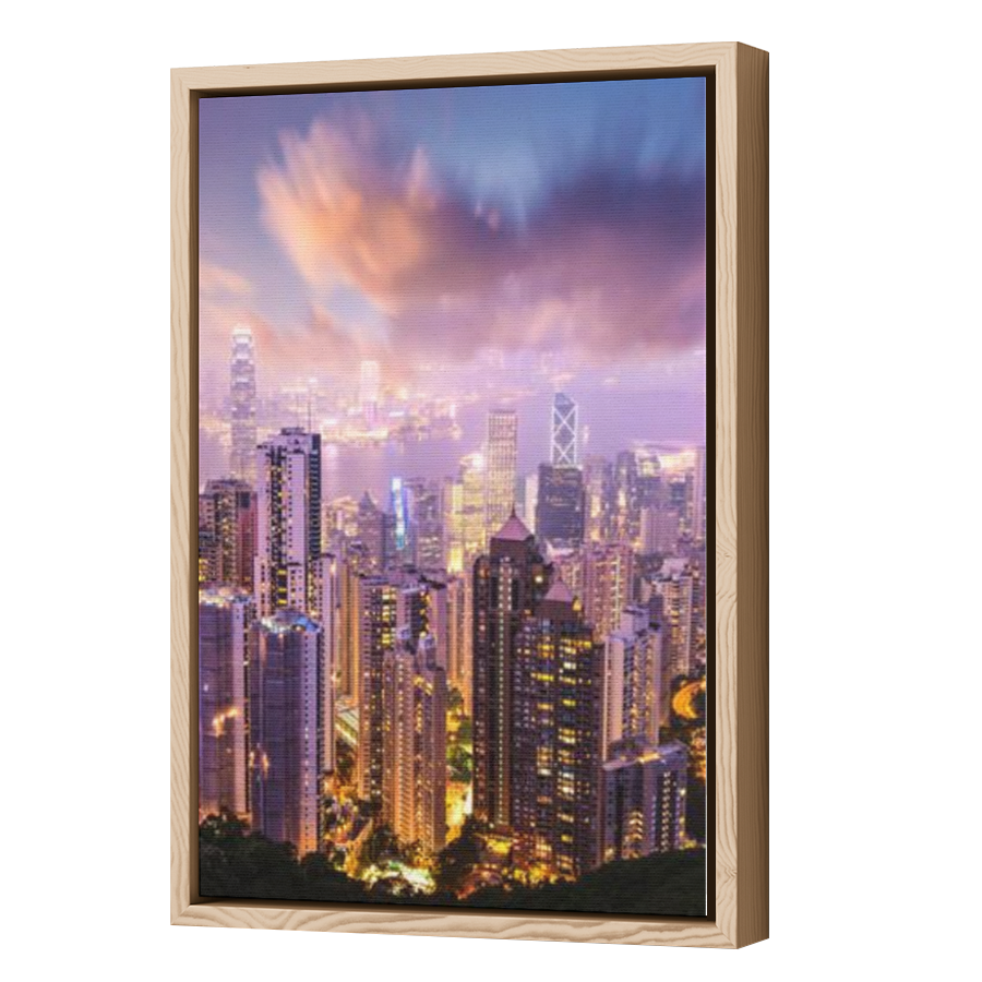 Thumbnail for Canvas - Wood Grain Floating Frame