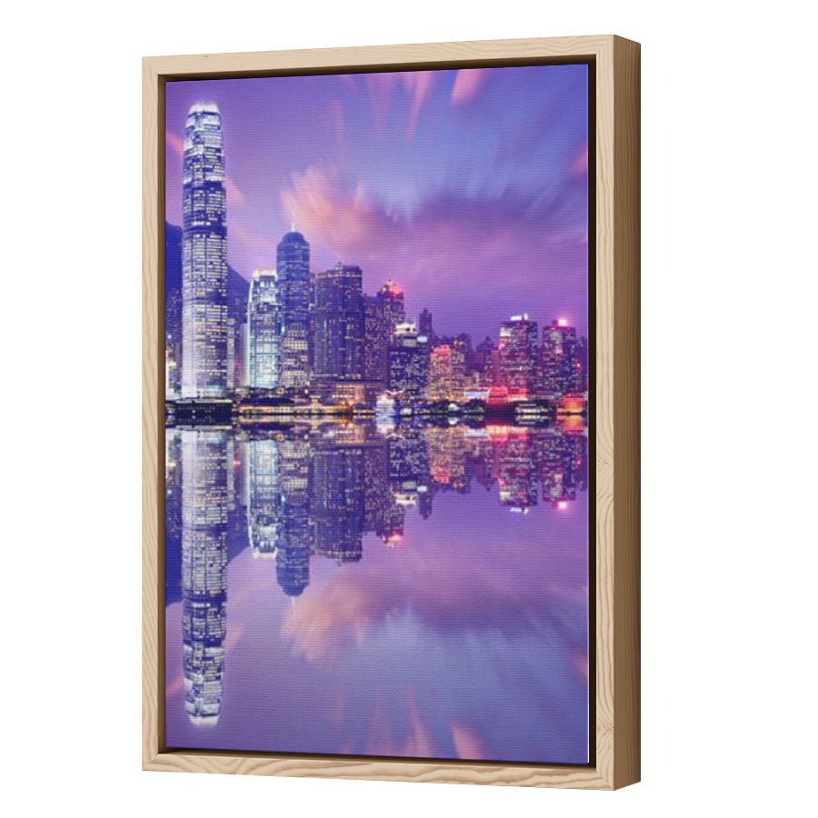 Thumbnail for Canvas - Wood Grain Floating Frame