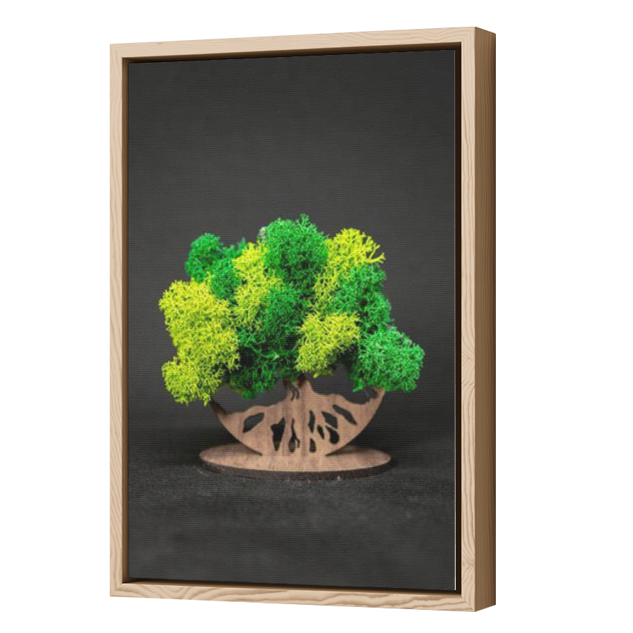 Thumbnail for Canvas - Wood Grain Floating Frame