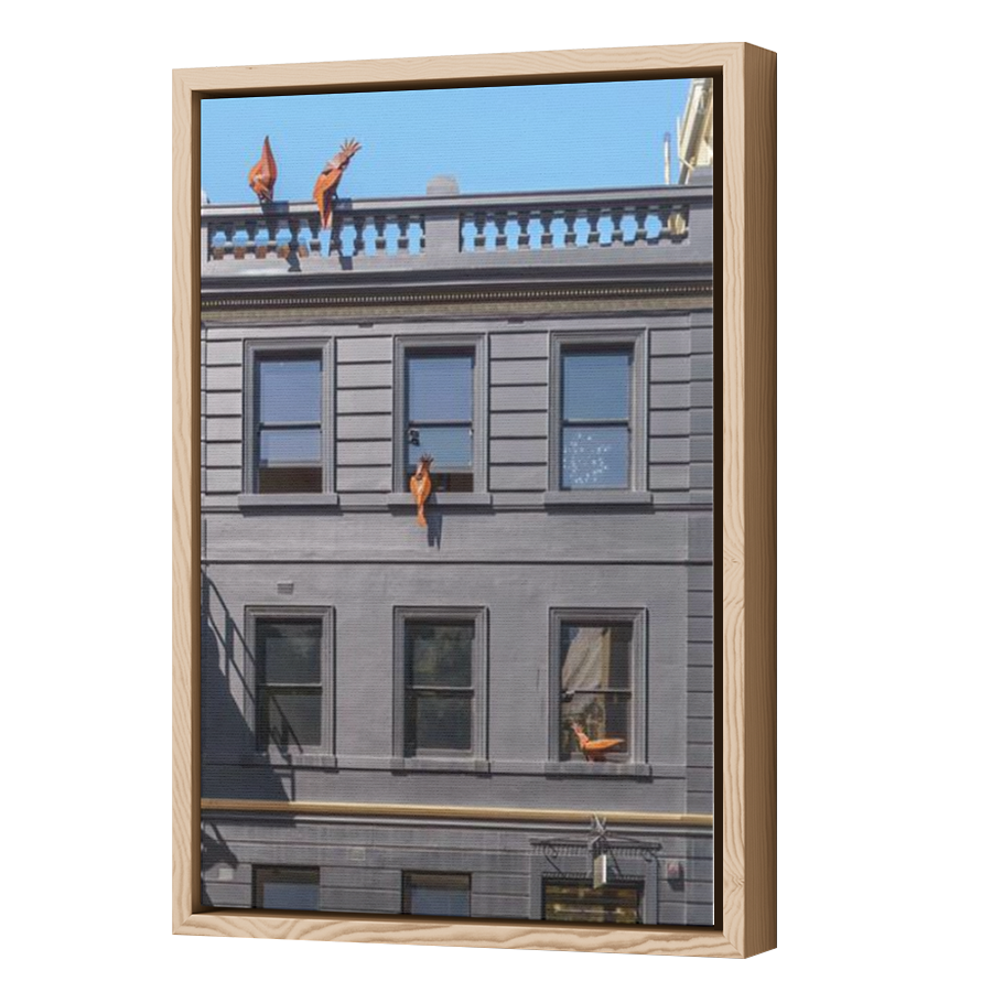 Thumbnail for Canvas - Wood Grain Floating Frame