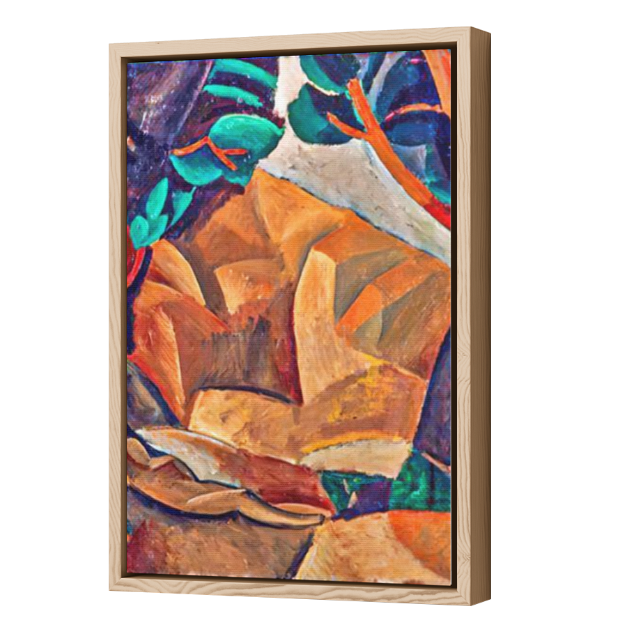 Thumbnail for Canvas - Wood Grain Floating Frame
