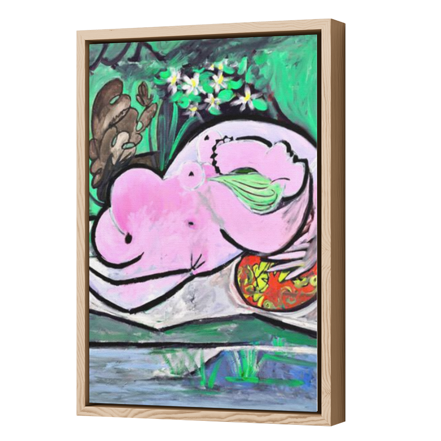Thumbnail for Canvas - Wood Grain Floating Frame