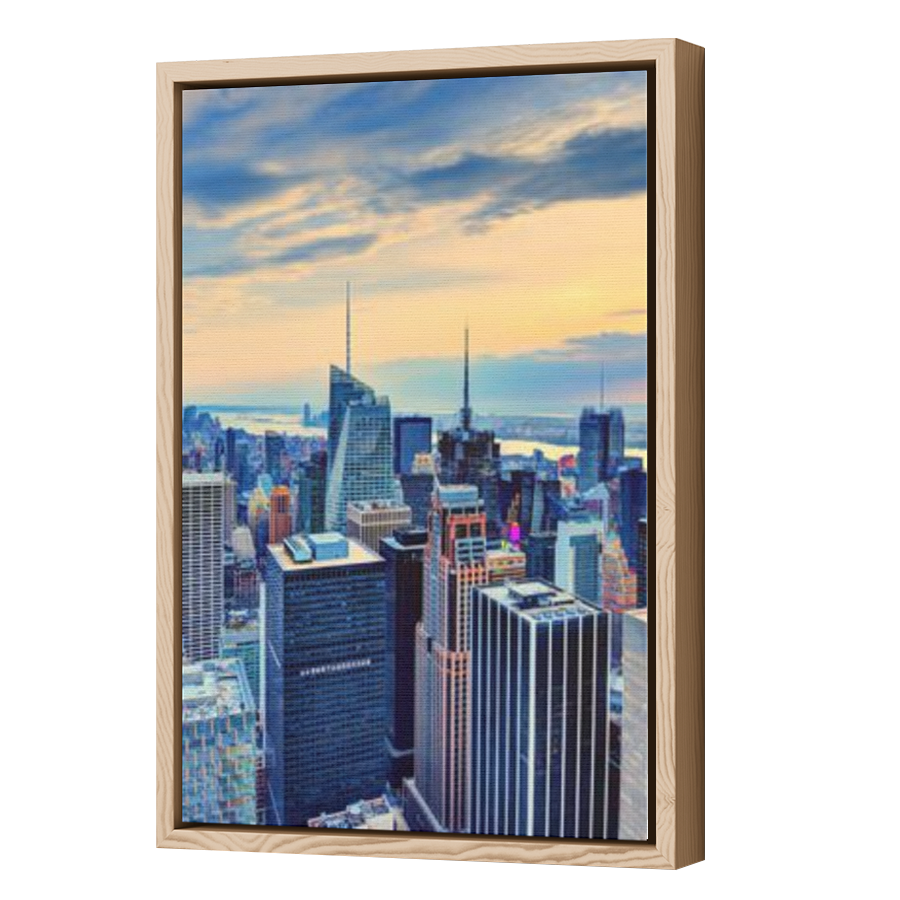 Thumbnail for Canvas - Wood Grain Floating Frame