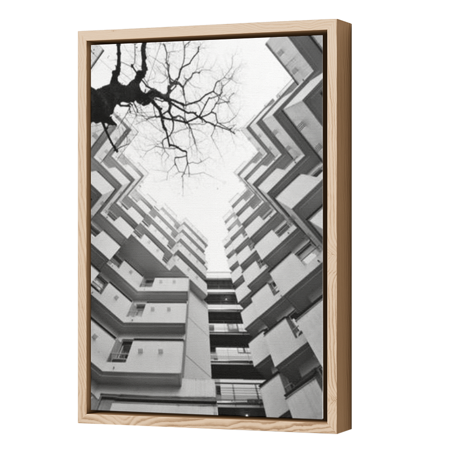 Thumbnail for Canvas - Wood Grain Floating Frame