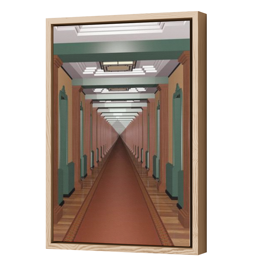 Thumbnail for Canvas - Wood Grain Floating Frame