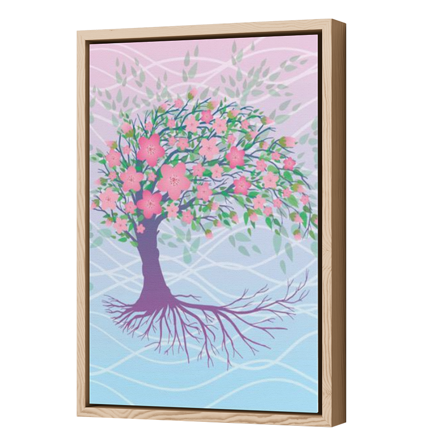 Thumbnail for Canvas - Wood Grain Floating Frame