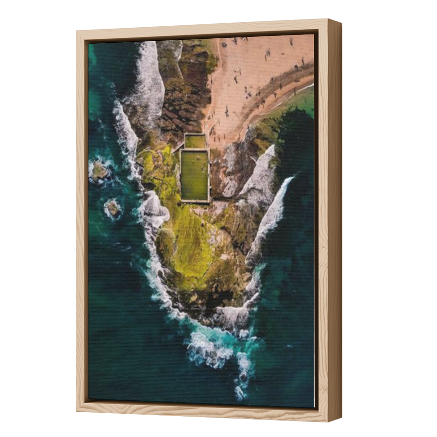 Thumbnail for Canvas - Wood Grain Floating Frame